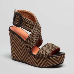 Via Spiga 'Kagan' Wedge Platform Sandal 7 $125 NWOB